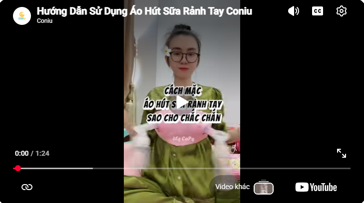 Áo Hút Sữa Rảnh Tay Coniu