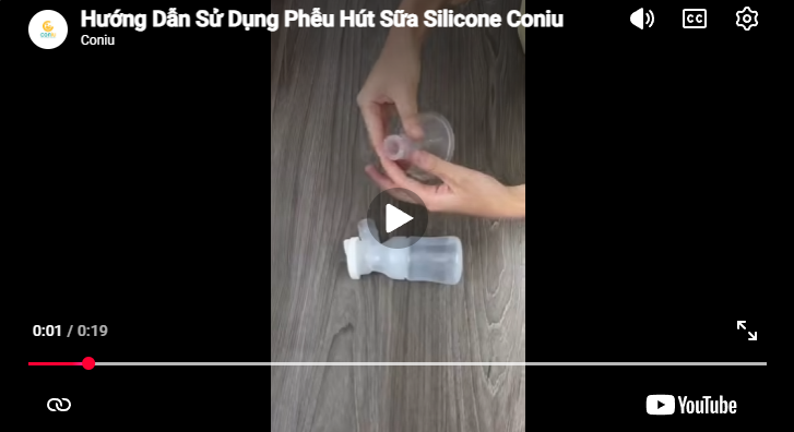 Hướng Dẫn Sử Dụng Phễu Hút Sữa Silicone Coniu