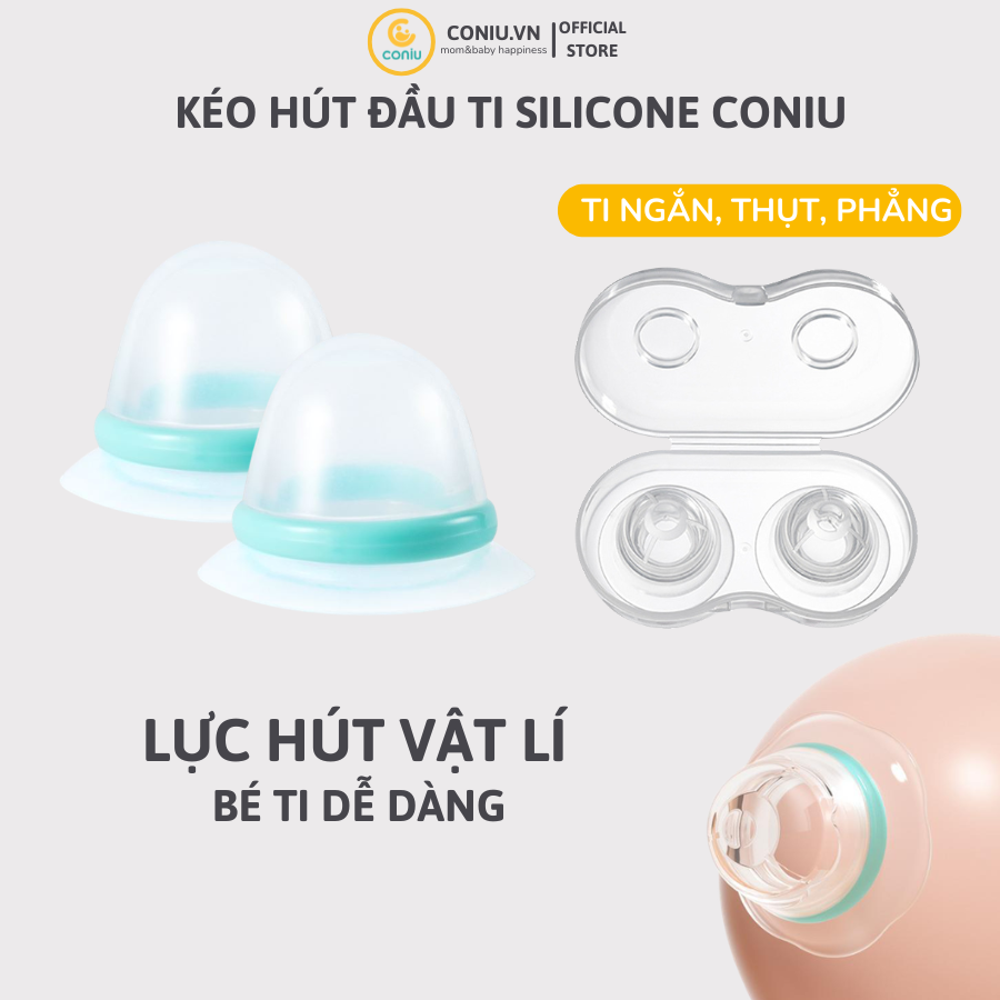Kéo Đầu Ti Silicone Coniu Giúp Mẹ Cho Con Ti Dễ Dàng Và Thẩm Mĩ( Có Che Tên)