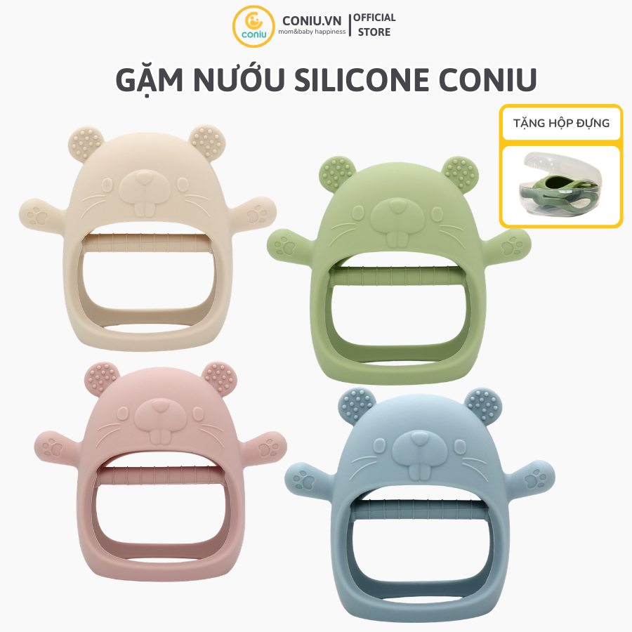 Gặm Nướu silicone Coniu Cao Cấp Cho Bé Siêu Mềm Giúp Giảm Ngứa Nướu An Toàn Cho Bé