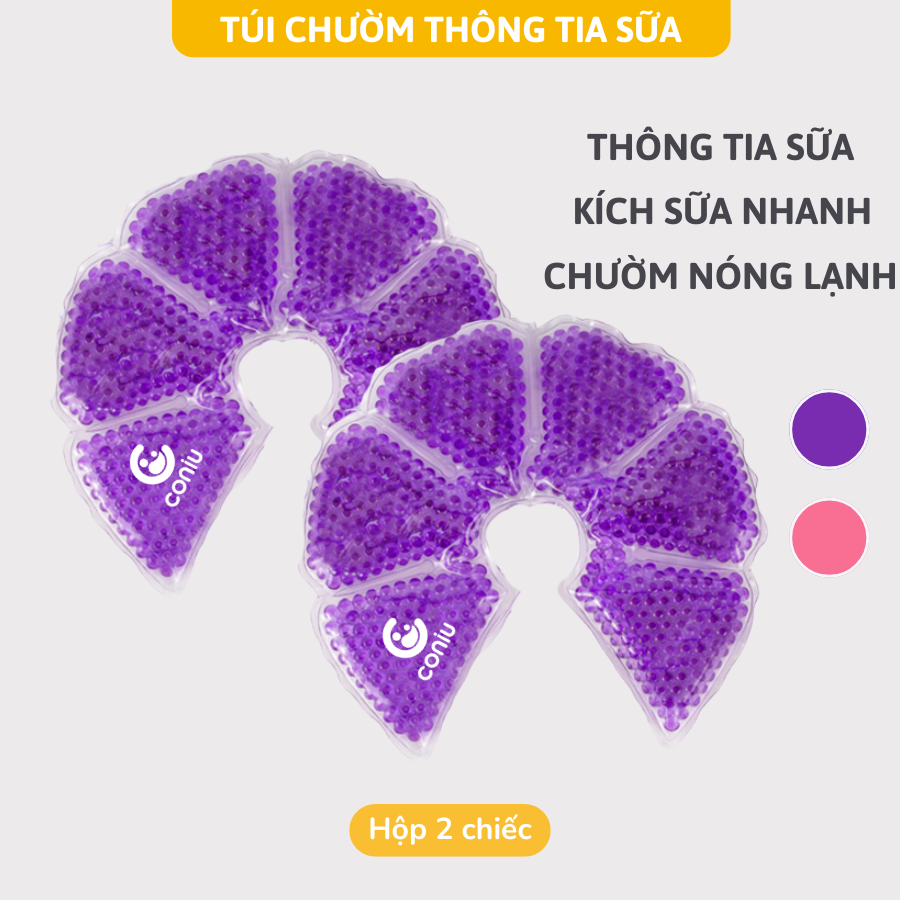 Túi Chườm Ngực Coniu Cho Mẹ Sau Sinh, Chườm Nóng Lạnh Giúp Mẹ Thông Tắc Tia Sữa, Kích Sữa, Giảm Đau Ti