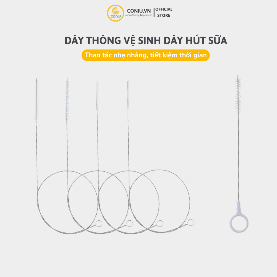Bộ Vệ Sinh Phụ Kiện Máy Hút Sữa Coniu Tiện Lợi, Ống Thông Dây Hút Sữa
