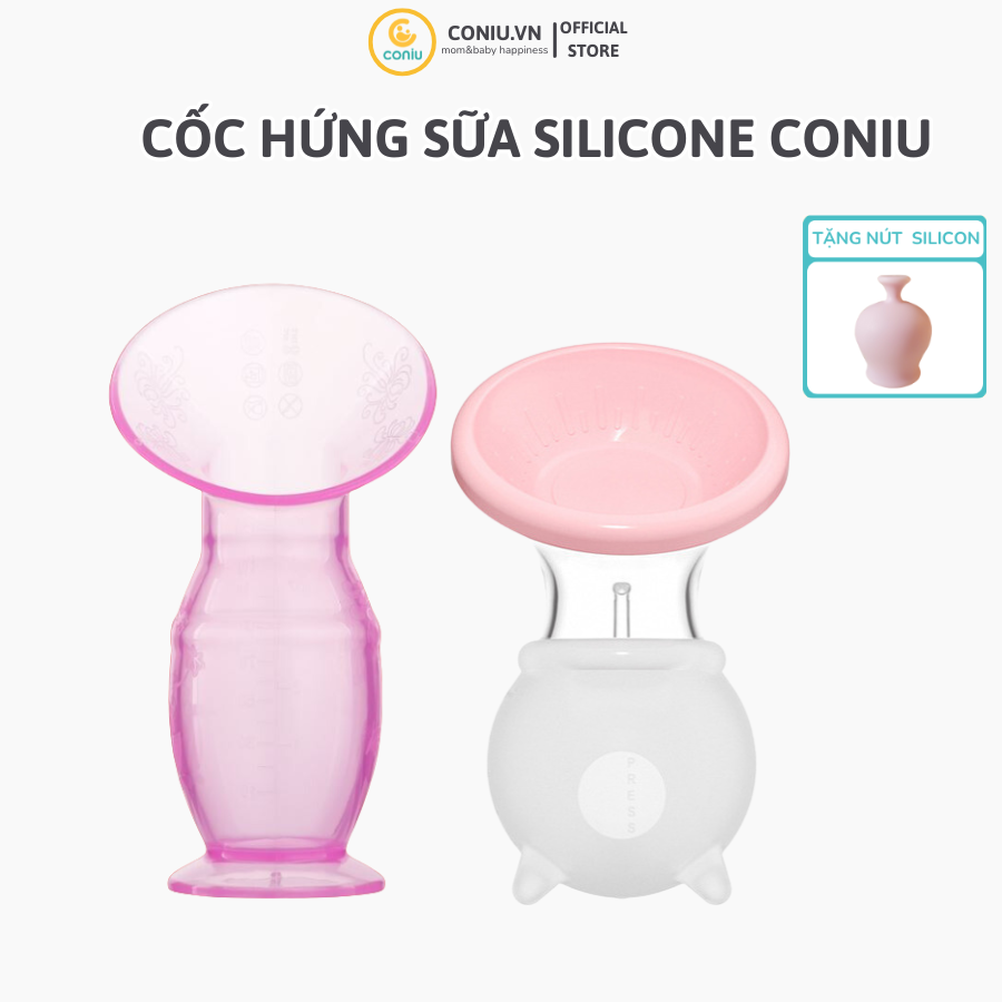Cốc Hứng Sữa Coniu, Hút Sữa Rảnh Tay, Chất Liệu Silicone Cao Cấp (1 Cốc)
