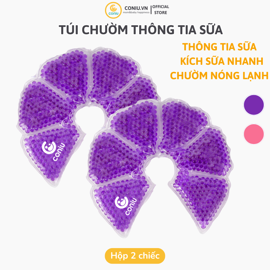 Túi Chườm Ngực Coniu Cho Mẹ Sau Sinh, Chườm Nóng Lạnh Giúp Mẹ Thông Tắc Tia Sữa, Kích Sữa, Giảm Đau Ti