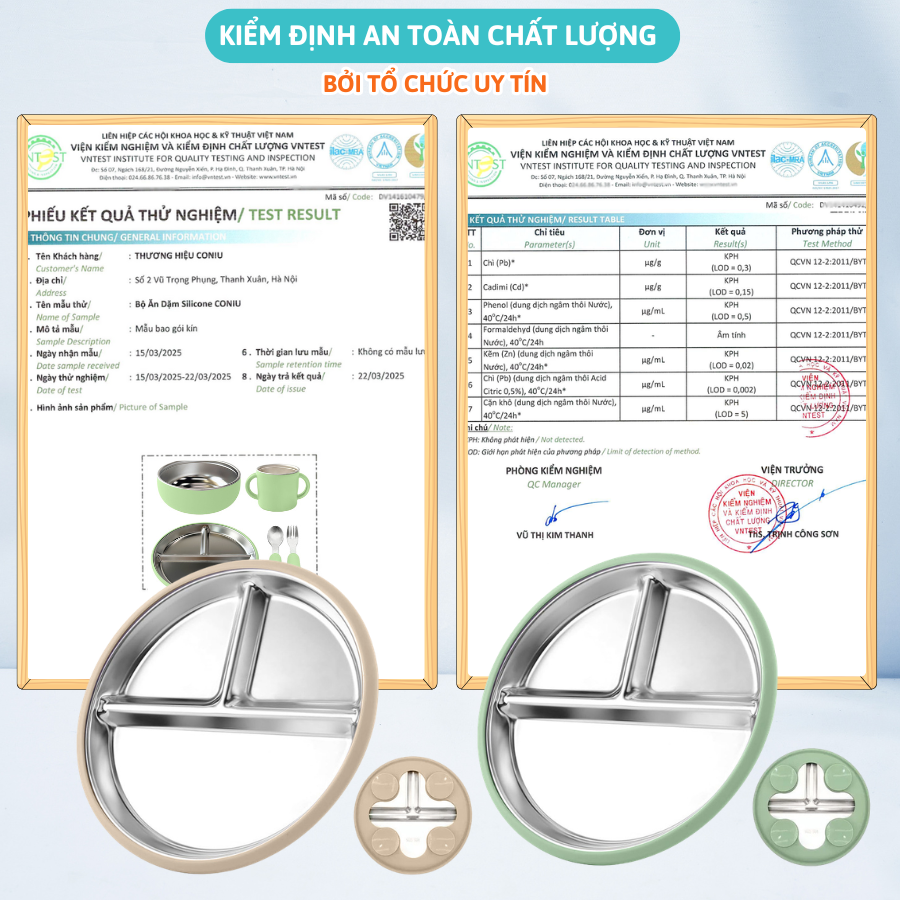 Set Ăn Dặm Inox Cho Bé, Combo Bát, Khay, Yếm, Thìa, Cốc Inox 304