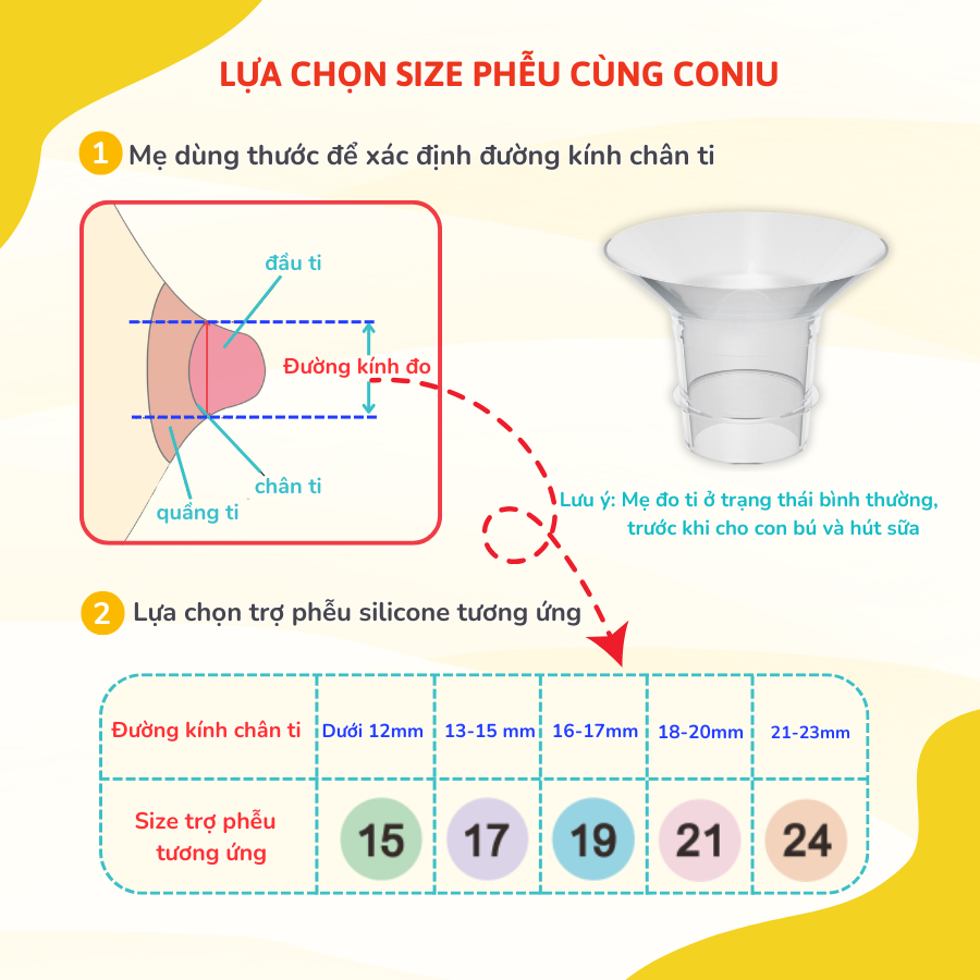 Trợ Phễu Silicone Coniu, Đệm Hạ Size Phễu Size 15-17-19-21-24mm,