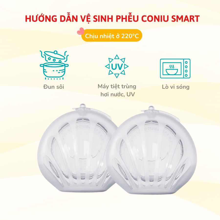Phễu Hứng Sữa Coniu, Chất Liệu Silicone Cao Cấp, Dùng Được Khi Nằm (Hộp 2 Cái)