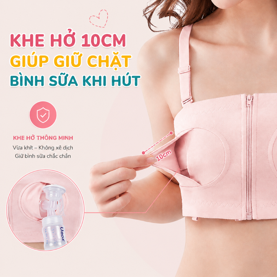 Áo Hút Sữa Rảnh Tay Coniu, Mặc Hút Sữa Cho Mẹ, Có Dây Giữ Bình Hút Sữa