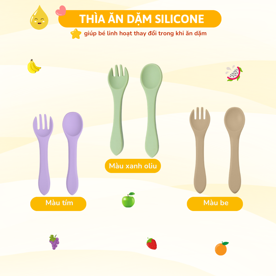 Bộ Ăn Dặm Silicone Coniu Hình Cua Cho Bé, Combo Bát- Khay- Yếm- Thìa- Cốc Silicone Cao Cấp CONIU
