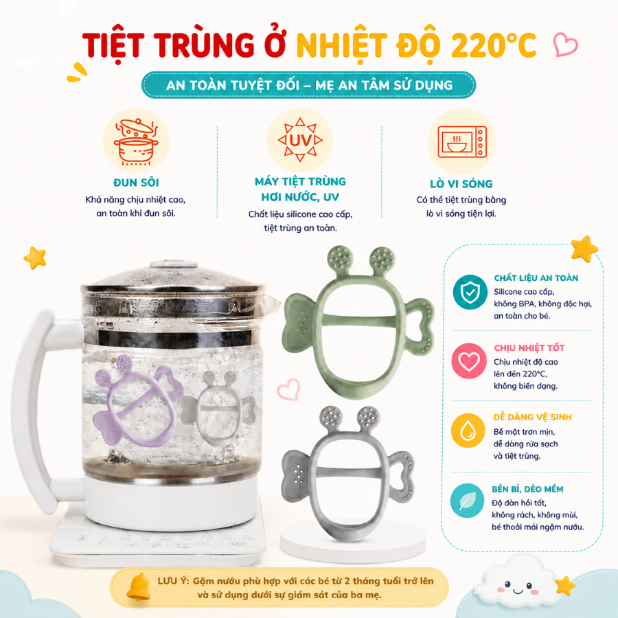 Gặm Nướu Bee Cho Bé Coniu Siêu Mềm Giúp Giảm Ngứa Nướu An Toàn Cho Bé