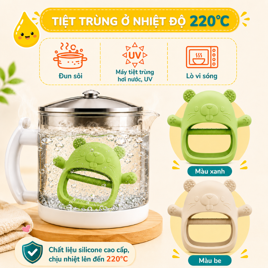 Gặm Nướu silicone Coniu Cao Cấp Cho Bé Siêu Mềm Giúp Giảm Ngứa Nướu An Toàn Cho Bé