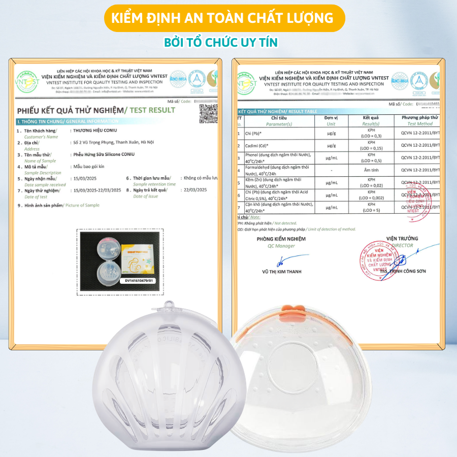 Phễu Hứng Sữa Coniu, Chất Liệu Silicone Cao Cấp, Dùng Được Khi Nằm (Hộp 2 Cái)