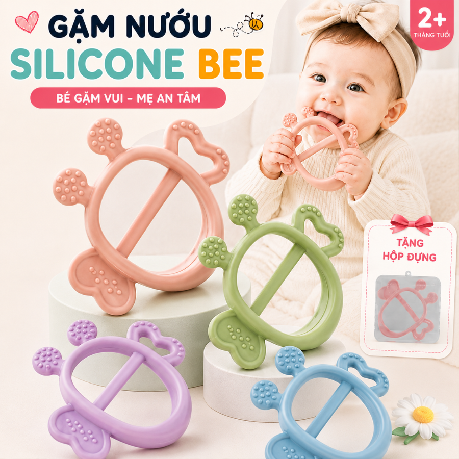 Gặm Nướu Bee Cho Bé Coniu Siêu Mềm Giúp Giảm Ngứa Nướu An Toàn Cho Bé