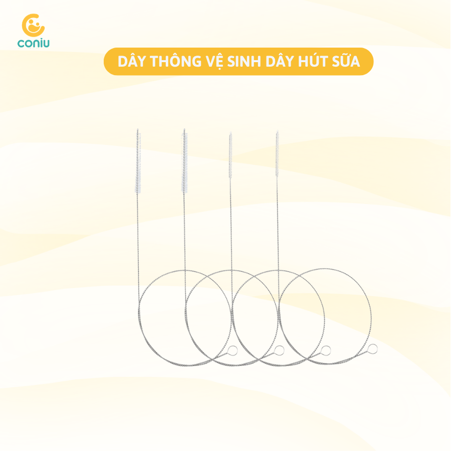 Bộ Vệ Sinh Phụ Kiện Máy Hút Sữa Coniu Tiện Lợi, Ống Thông Dây Hút Sữa