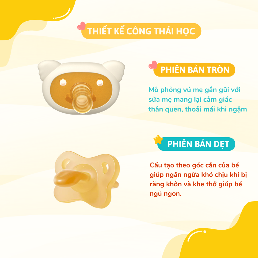 Ti giả Coniu Silicone Nguyên Khối Cho Bé Siêu Mềm Mại, Hộp Đựng Bảo Vệ, Dây Xích Chống Thất Lạc