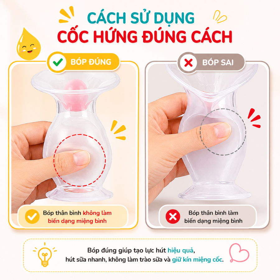 Cốc Hứng Sữa Coniu, Hút Sữa Rảnh Tay, Chất Liệu Silicone Cao Cấp