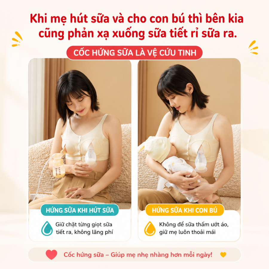 Cốc Hứng Sữa Coniu, Hút Sữa Rảnh Tay, Chất Liệu Silicone Cao Cấp