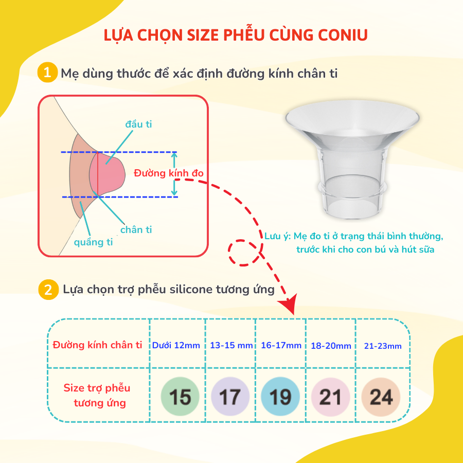 Trợ Phễu Silicone Coniu, Đệm Hạ Size Phễu Size 15-17-19-21-24mm,